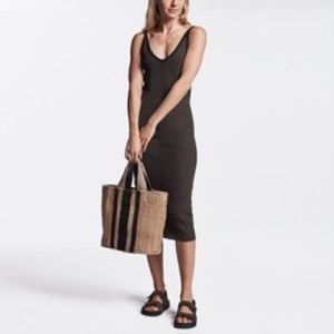 James Perse chevron ribbed dress